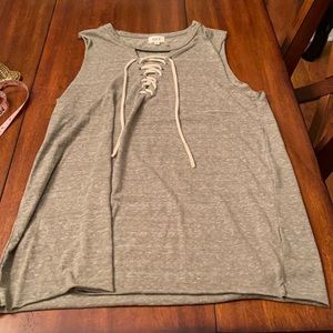 BKE buckle grayish tank with ties. Xl gently worn.